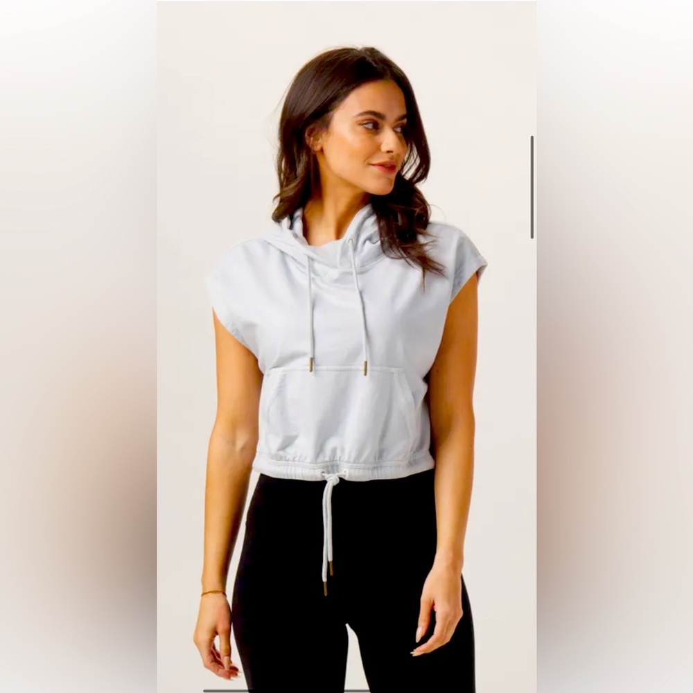 Classic terry sleeveless hoodie